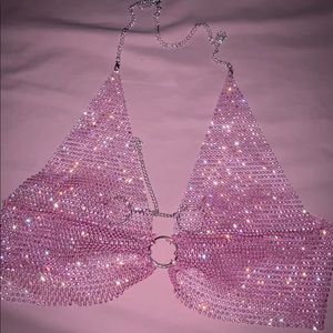 rhinestone halter top